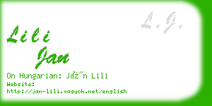 lili jan business card